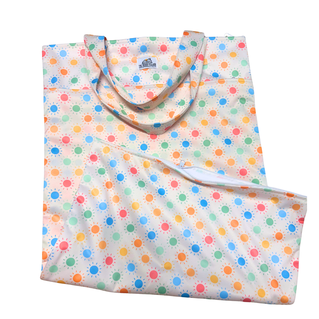 Large Hanging Wetbag | Sunny Snuggles by The Good Village Cloth Co.