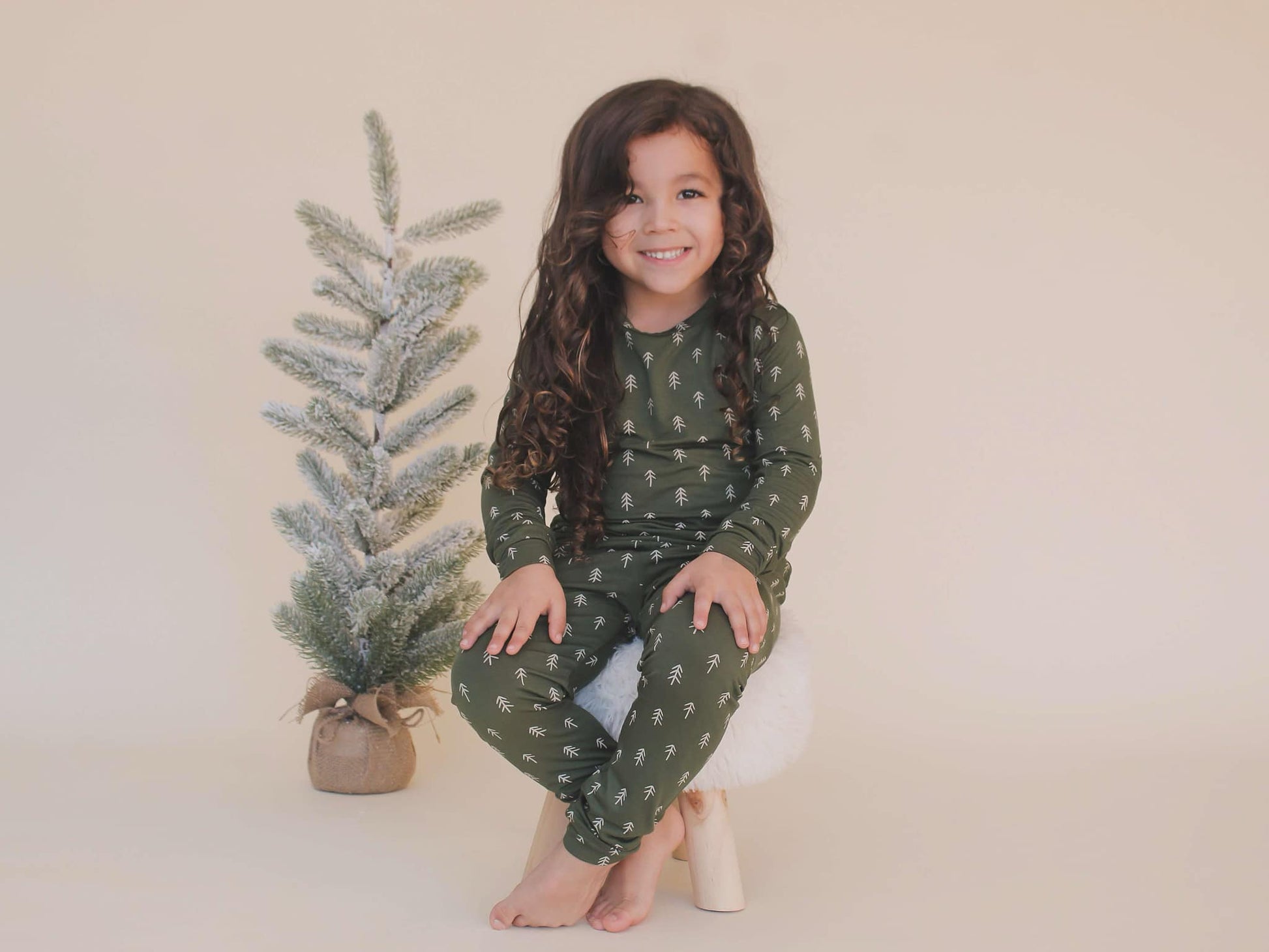 Christmas Tree Bamboo Pajamas - 2pc Set by Little Joy Co., product view 11