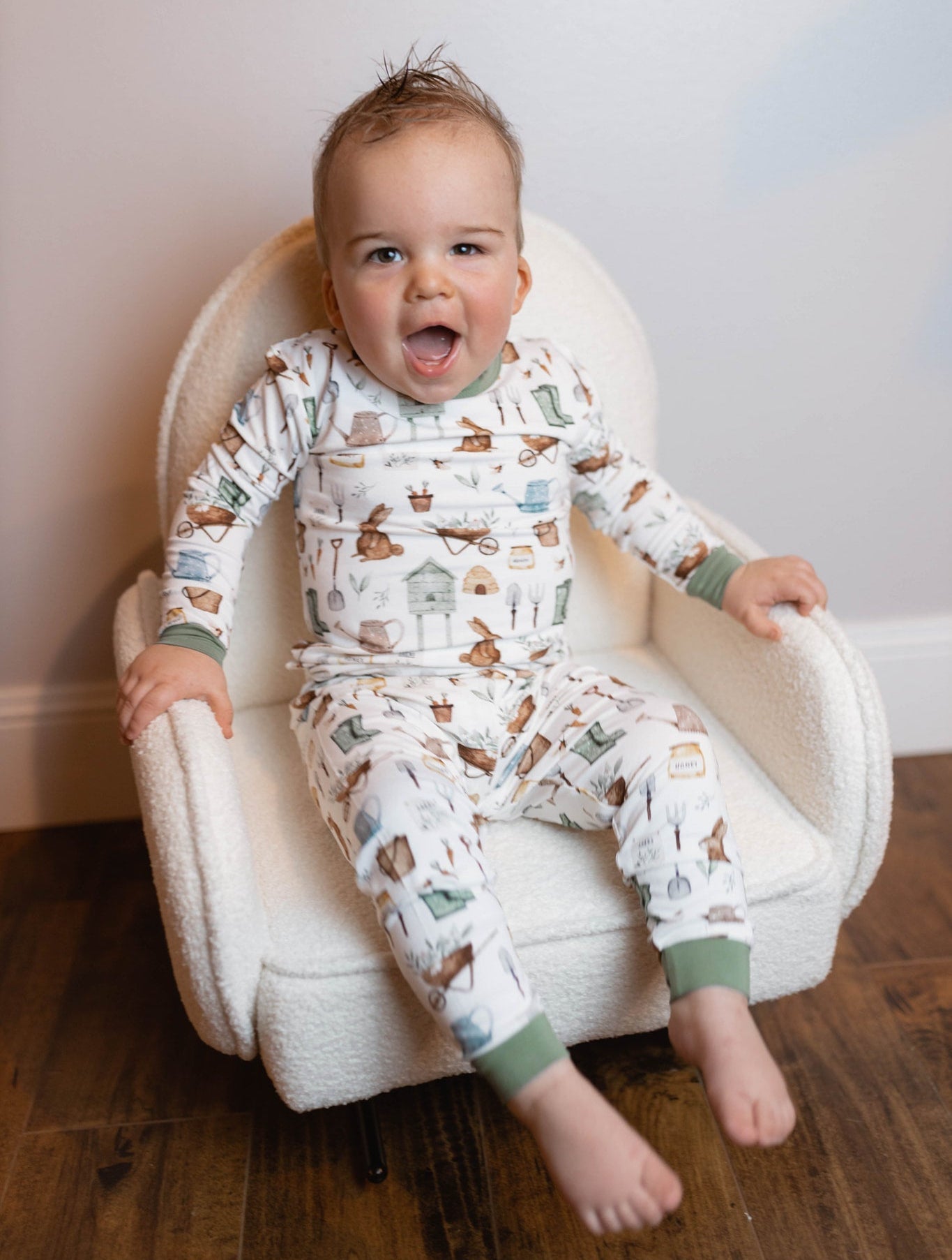Cottontail Garden 2pc Bamboo Pajamas by Little Joy Co., product view 9