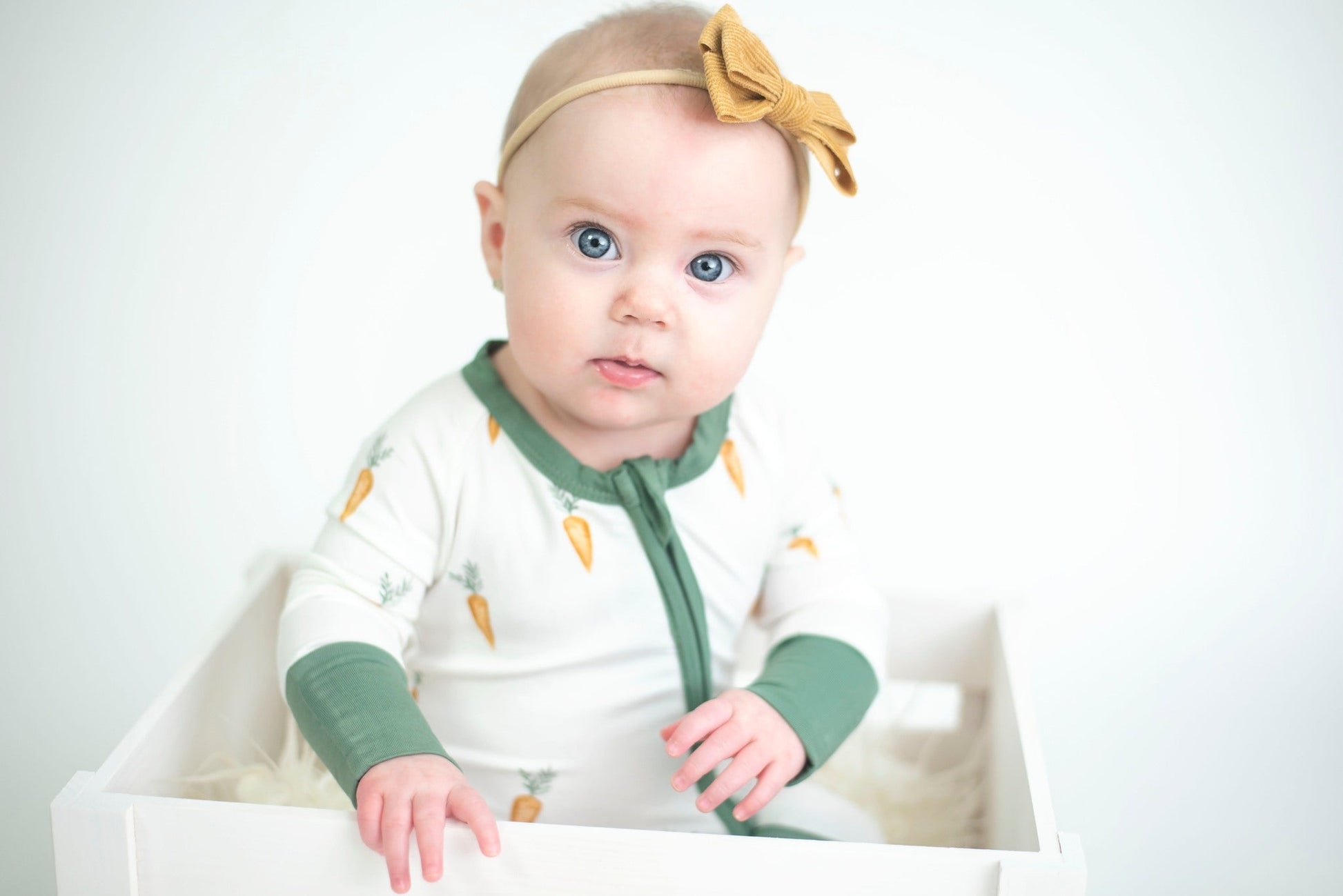 Keep Calm and Carrot On Bamboo Zippy Romper by Little Joy Co., product view 9