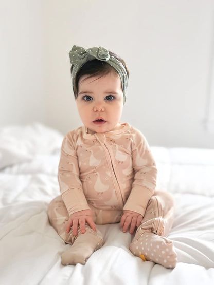 Silly Goose on the Loose Bamboo Zippy Romper by Little Joy Co., product view 29