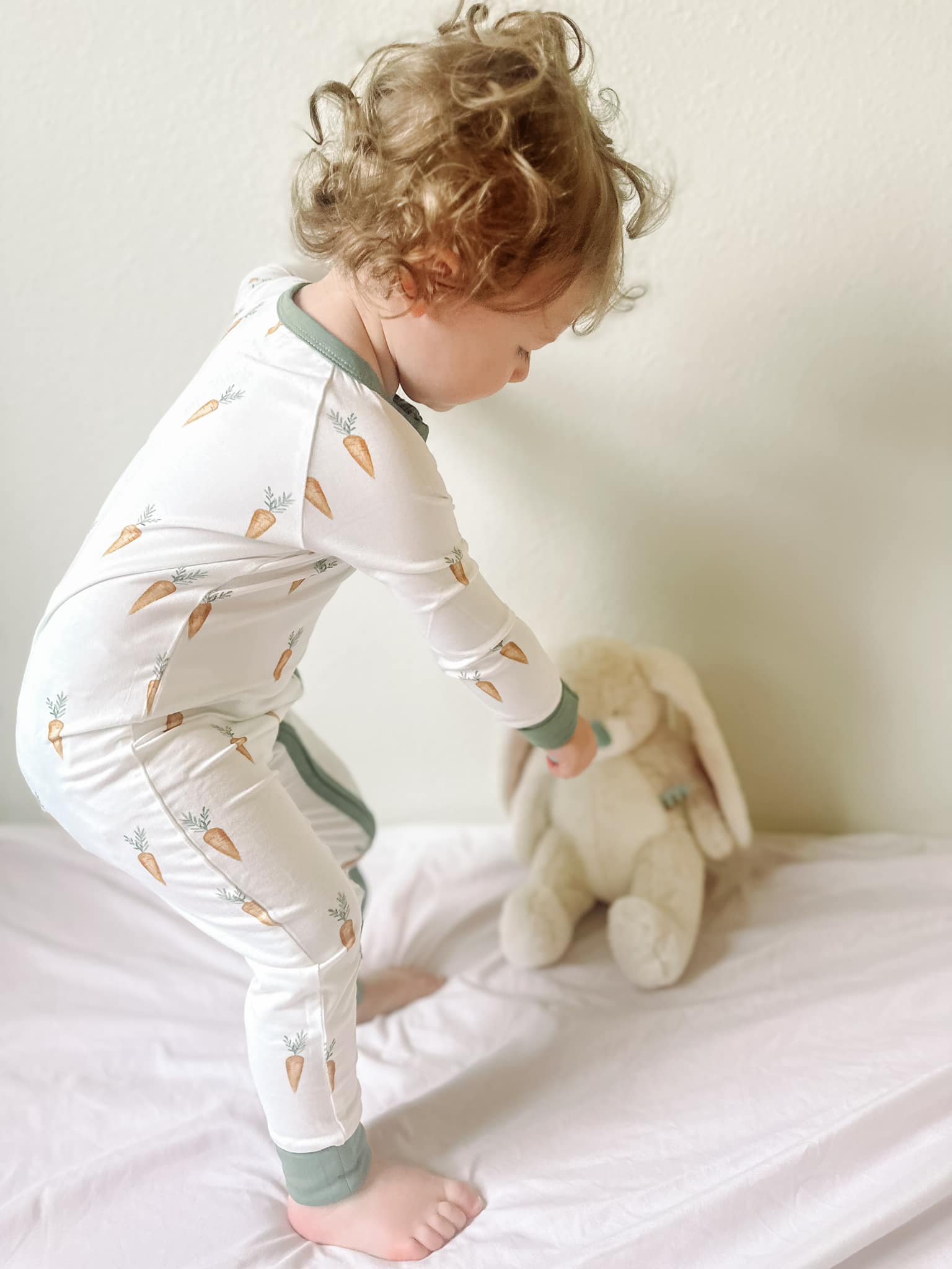 Keep Calm and Carrot On Bamboo Zippy Romper by Little Joy Co., product view 3