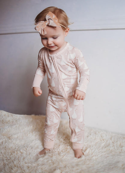 Silly Goose on the Loose Bamboo Zippy Romper by Little Joy Co., product view 24