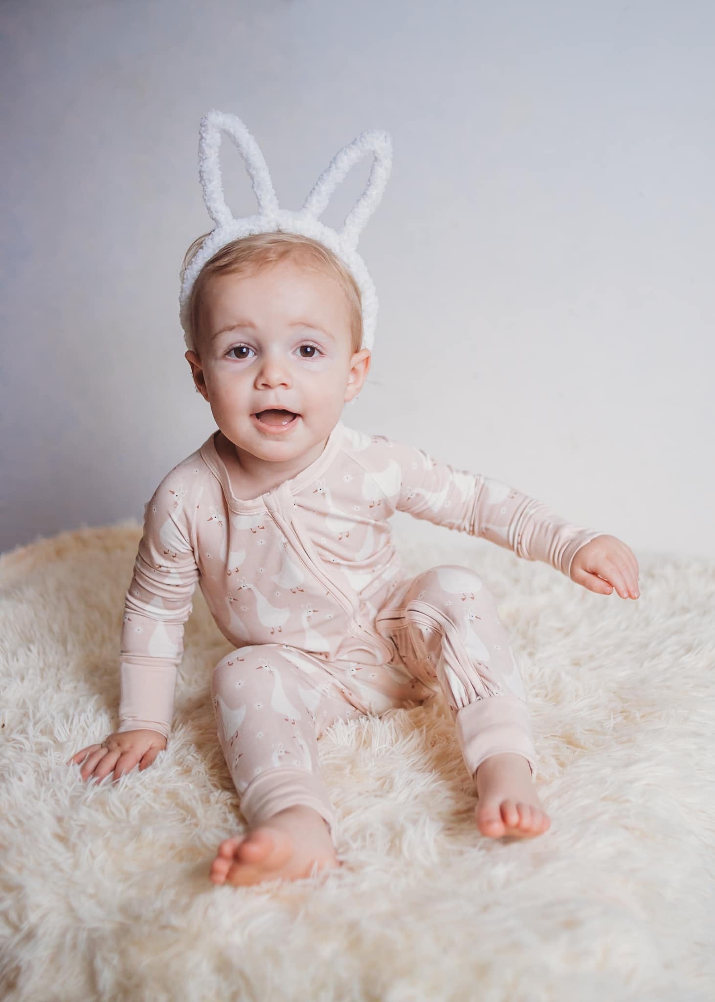 Silly Goose on the Loose Bamboo Zippy Romper by Little Joy Co., product view 28