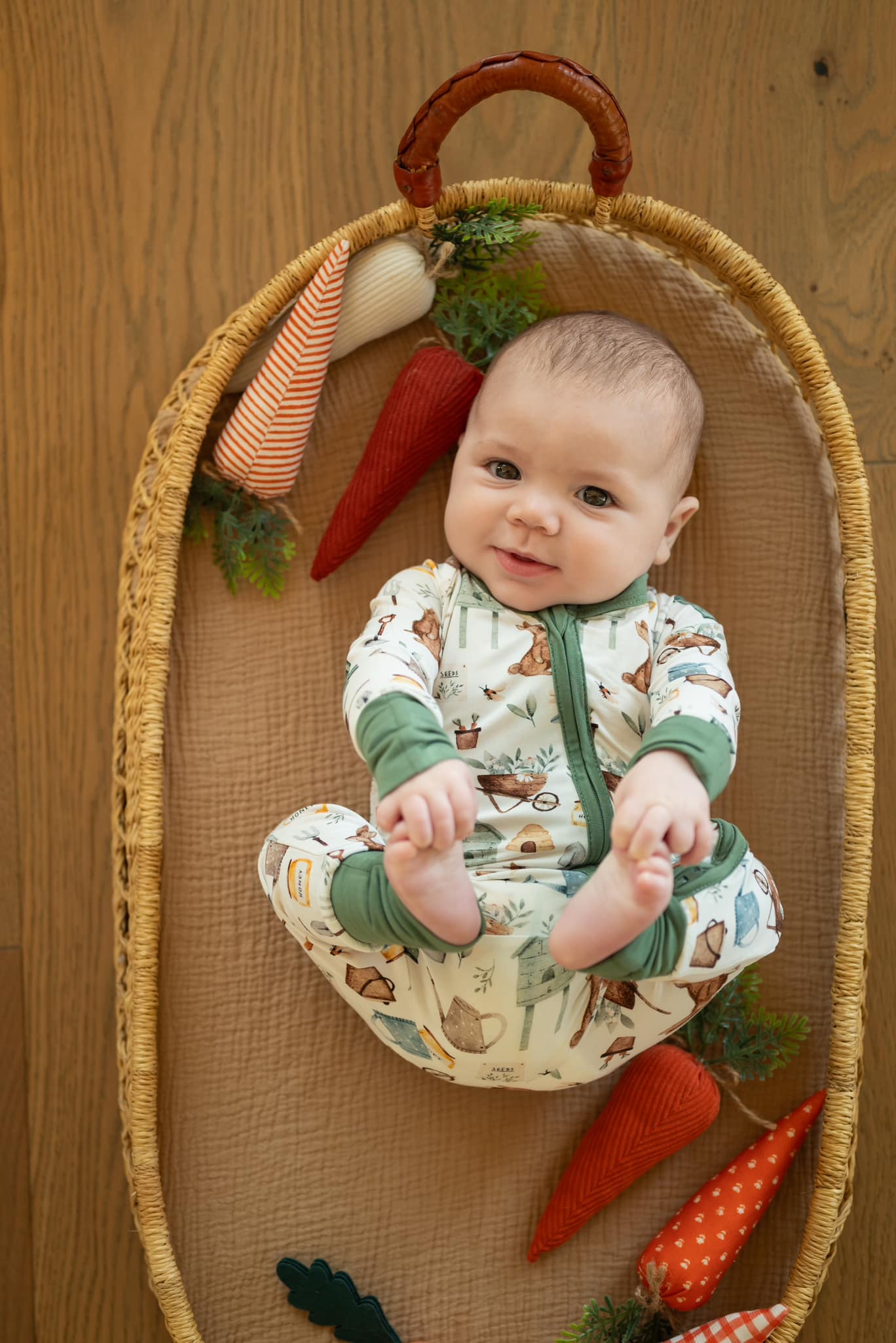 Cottontail Garden Bamboo Zippy Romper by Little Joy Co.