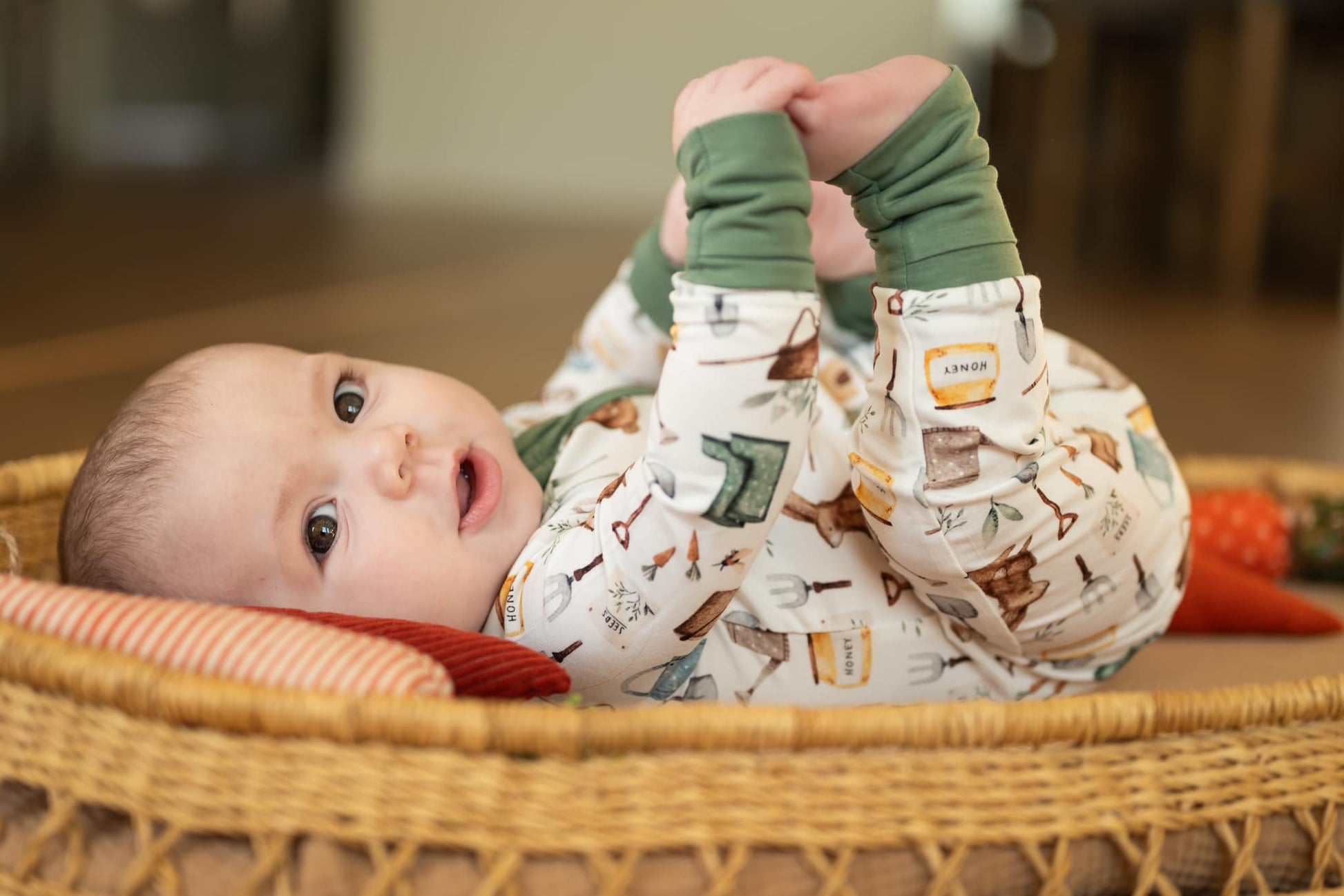 Cottontail Garden Bamboo Zippy Romper by Little Joy Co., product view 10