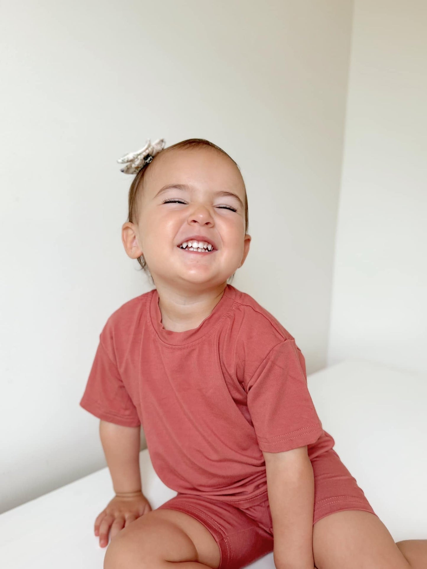 Bamboo Tee & Bike Shorts - sold as separates by Little Joy Co., product view 7