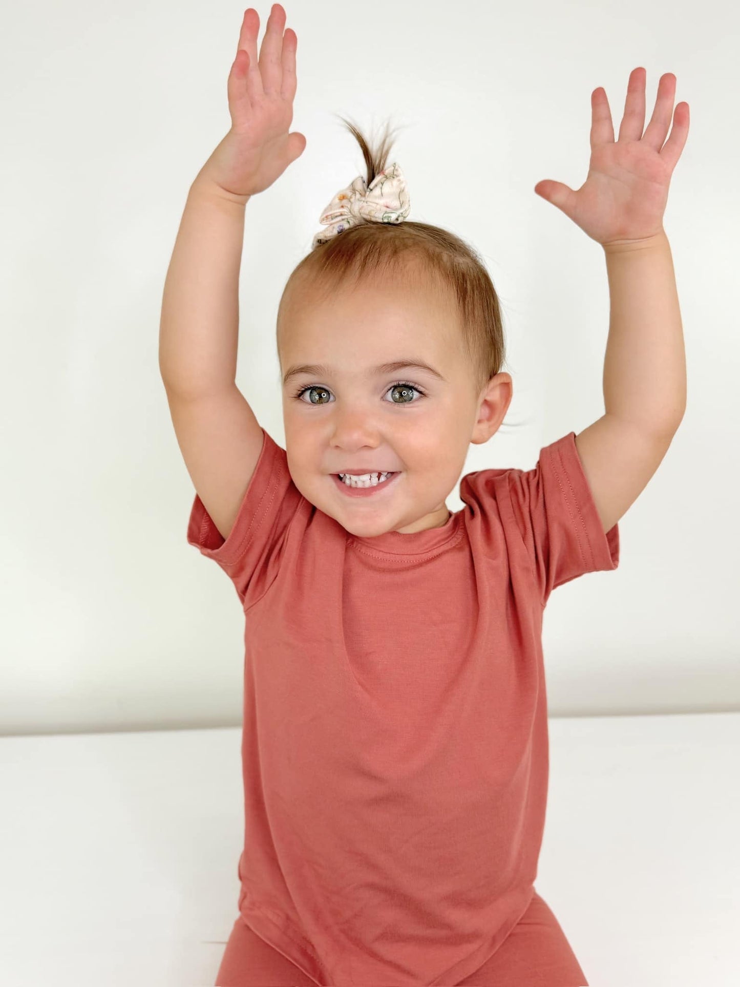 Bamboo Tee & Bike Shorts - sold as separates by Little Joy Co., product view 5