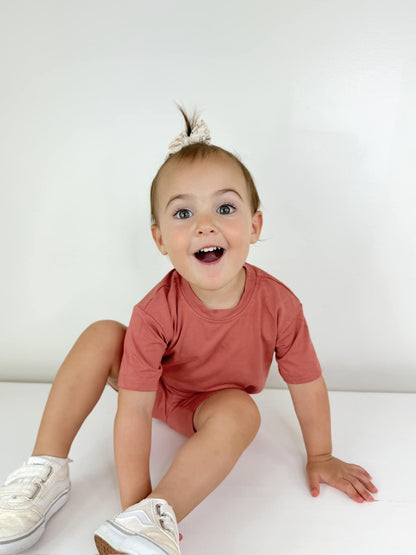Bamboo Tee & Bike Shorts - sold as separates by Little Joy Co., product view 6