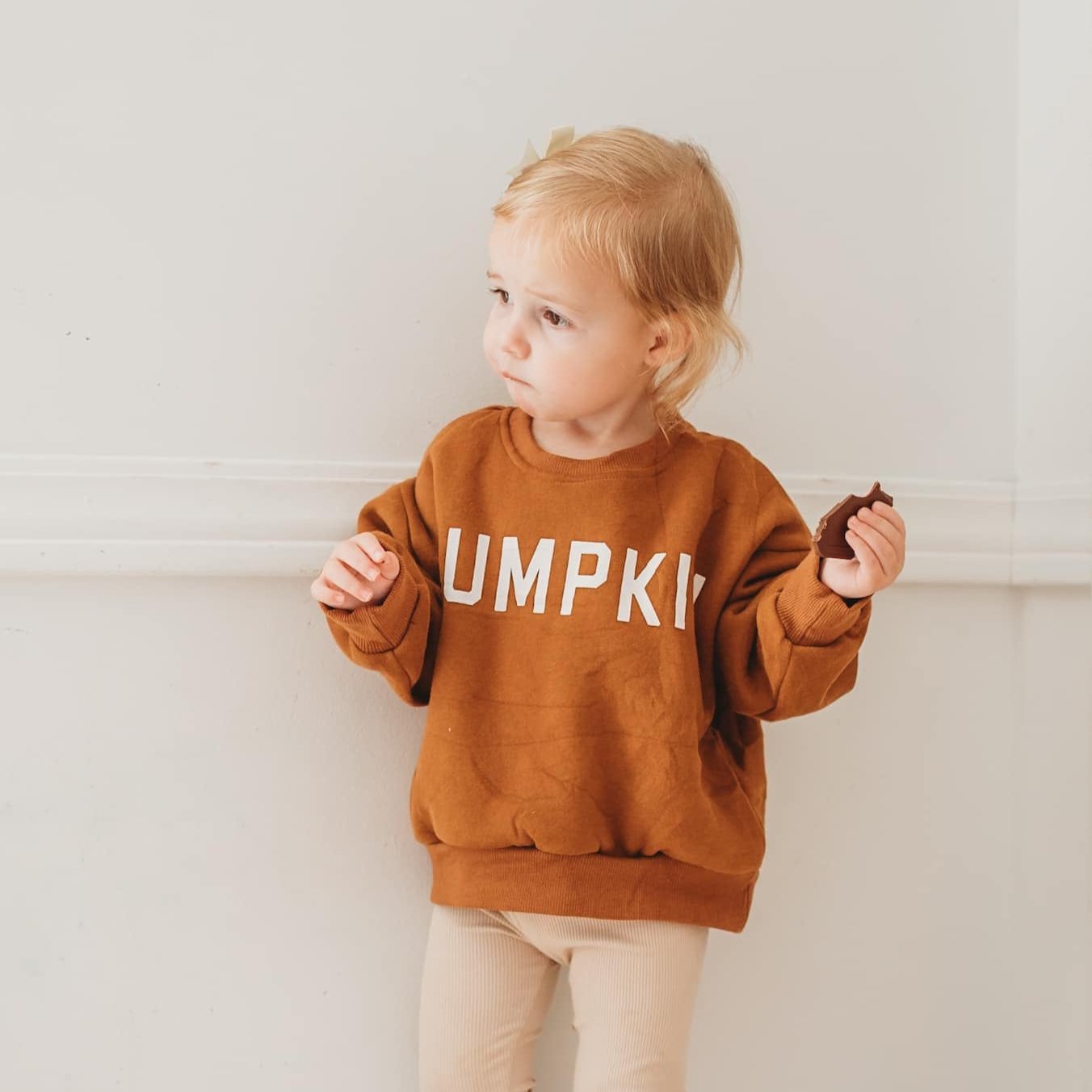 Pumpkin Crewneck Sweatshirt by Little Joy Co., product view 3