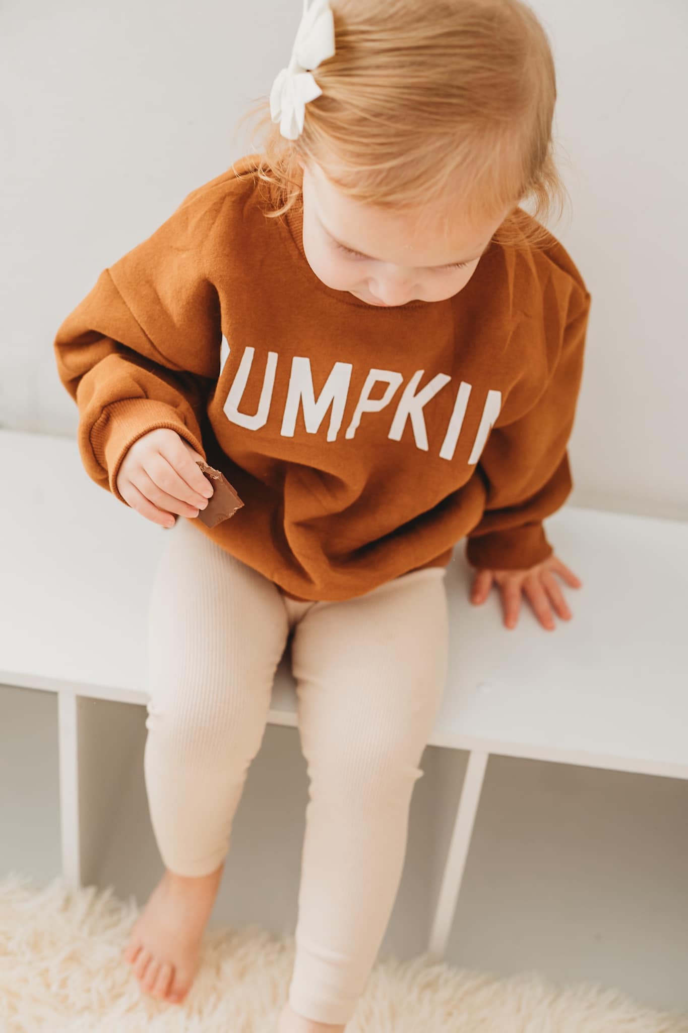 Pumpkin Crewneck Sweatshirt by Little Joy Co., product view 12