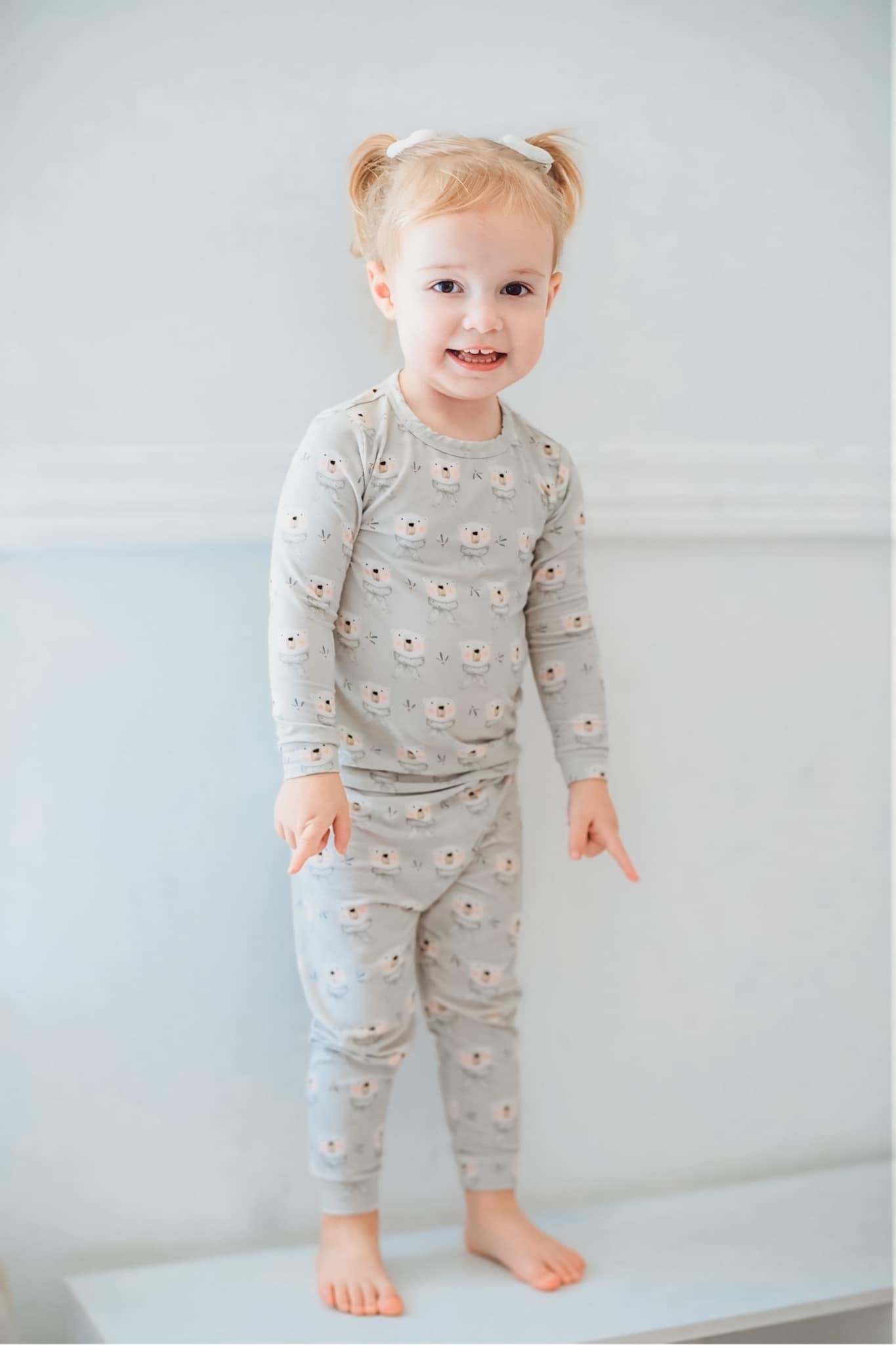 Polar Bear 2pc Bamboo Pajamas by Little Joy Co., product view 3