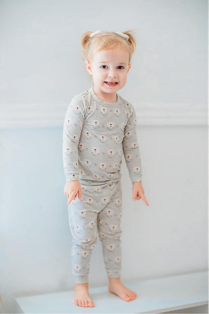 Polar Bear 2pc Bamboo Pajamas by Little Joy Co., product view 3