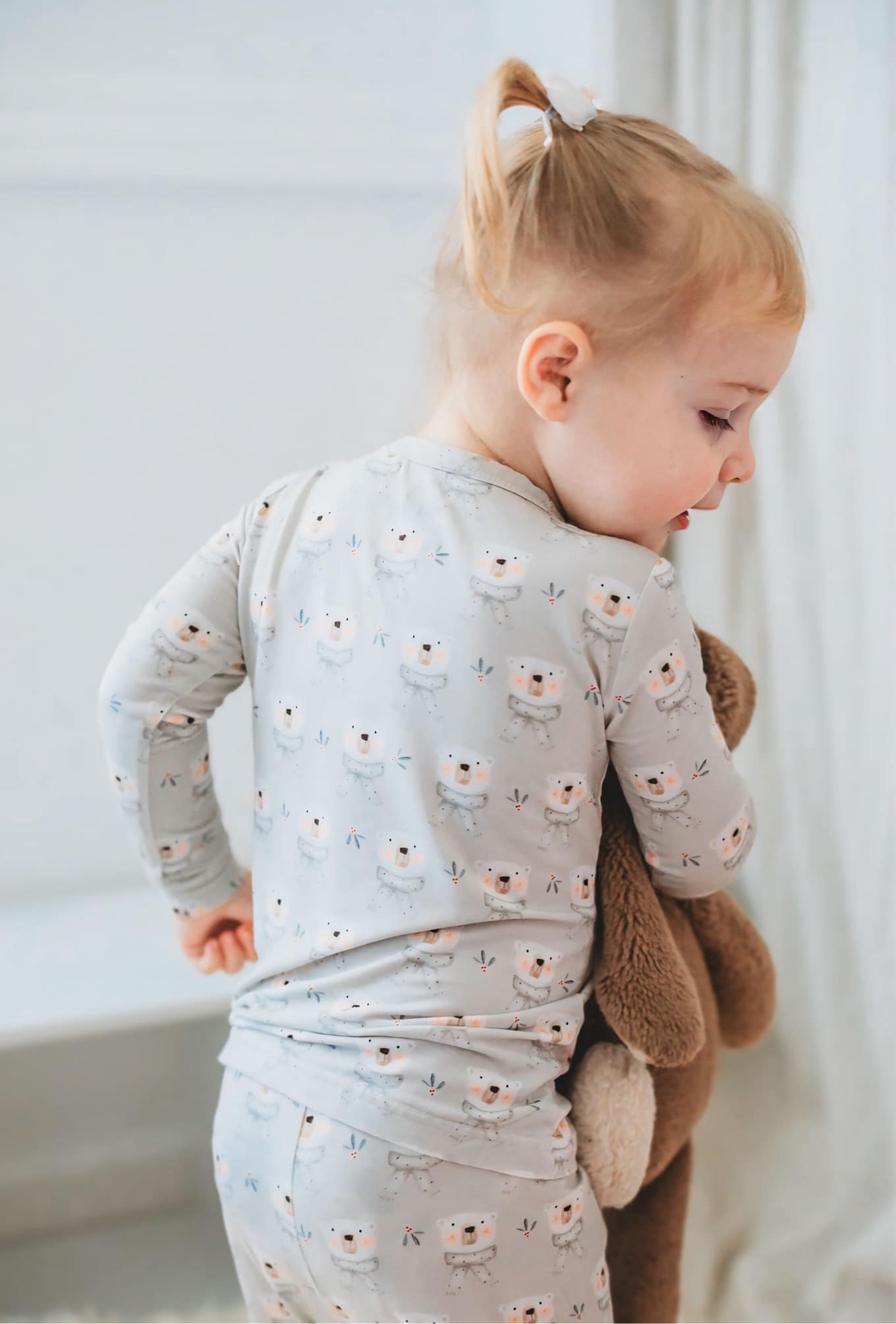 Polar Bear 2pc Bamboo Pajamas by Little Joy Co., product view 4