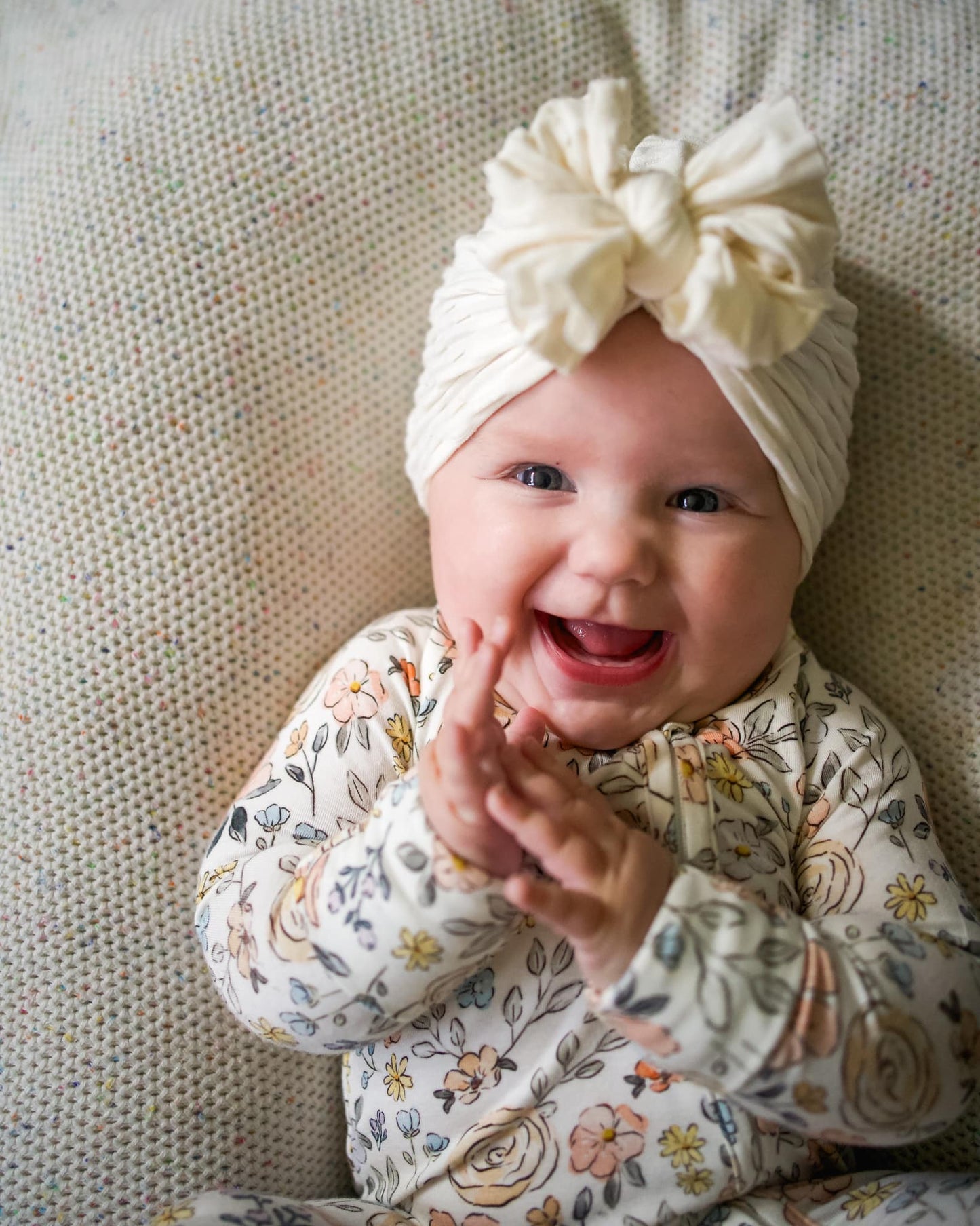 Pastel Petals Modal Zippy Romper by Little Joy Co., product view 4