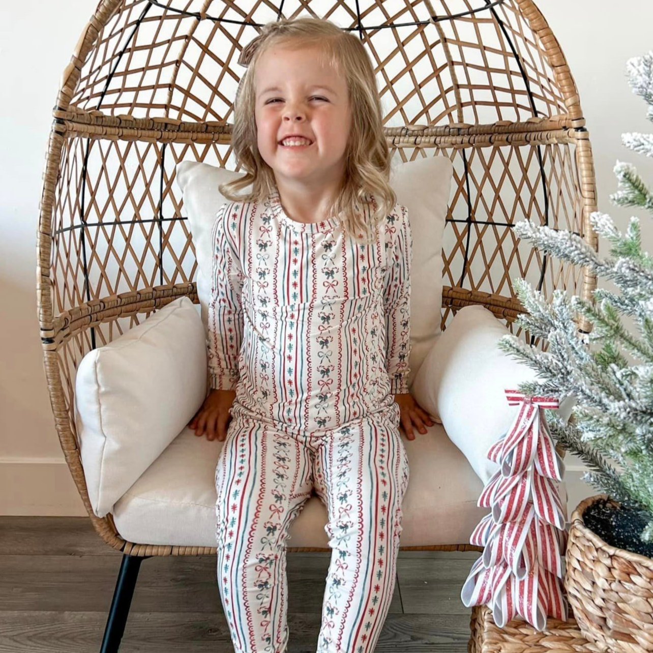Candy Cane Lane Bamboo Christmas Pajamas - 2pc Set by Little Joy Co.