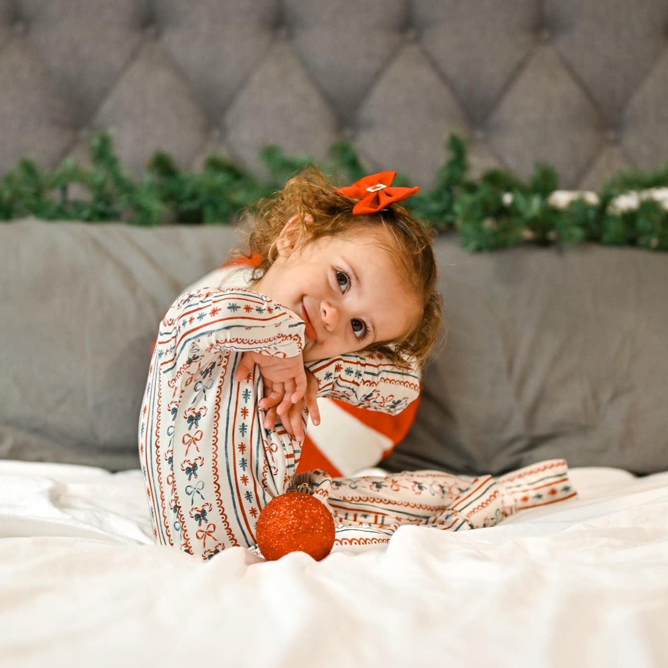 Candy Cane Lane Bamboo Christmas Pajamas - Zippy by Little Joy Co., product view 11