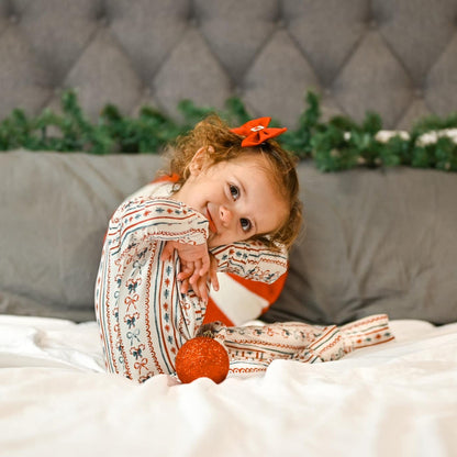 Candy Cane Lane Bamboo Christmas Pajamas - Zippy by Little Joy Co., product view 11