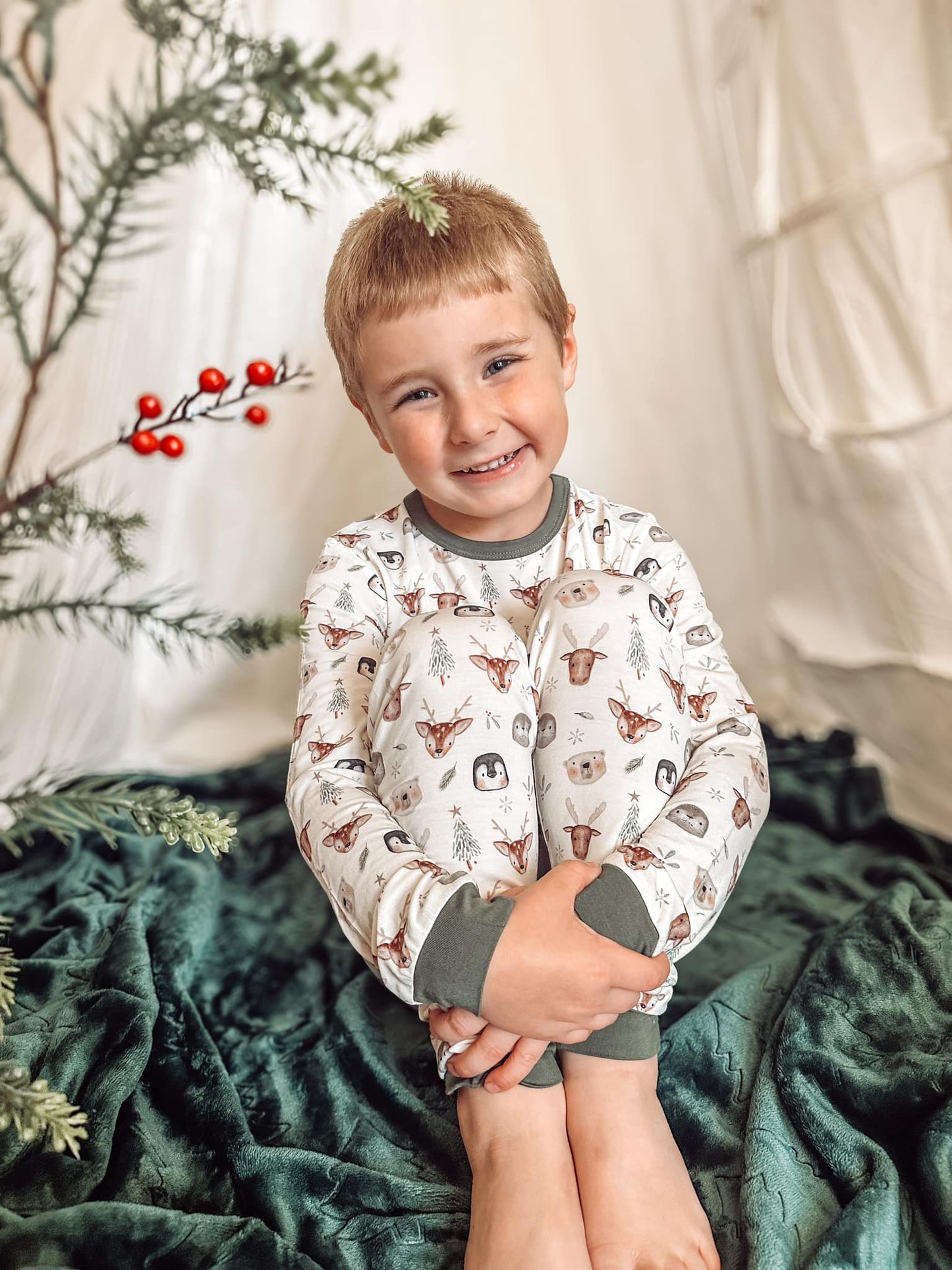 North Pole Pals 2pc Bamboo Pajamas by Little Joy Co., product view 2
