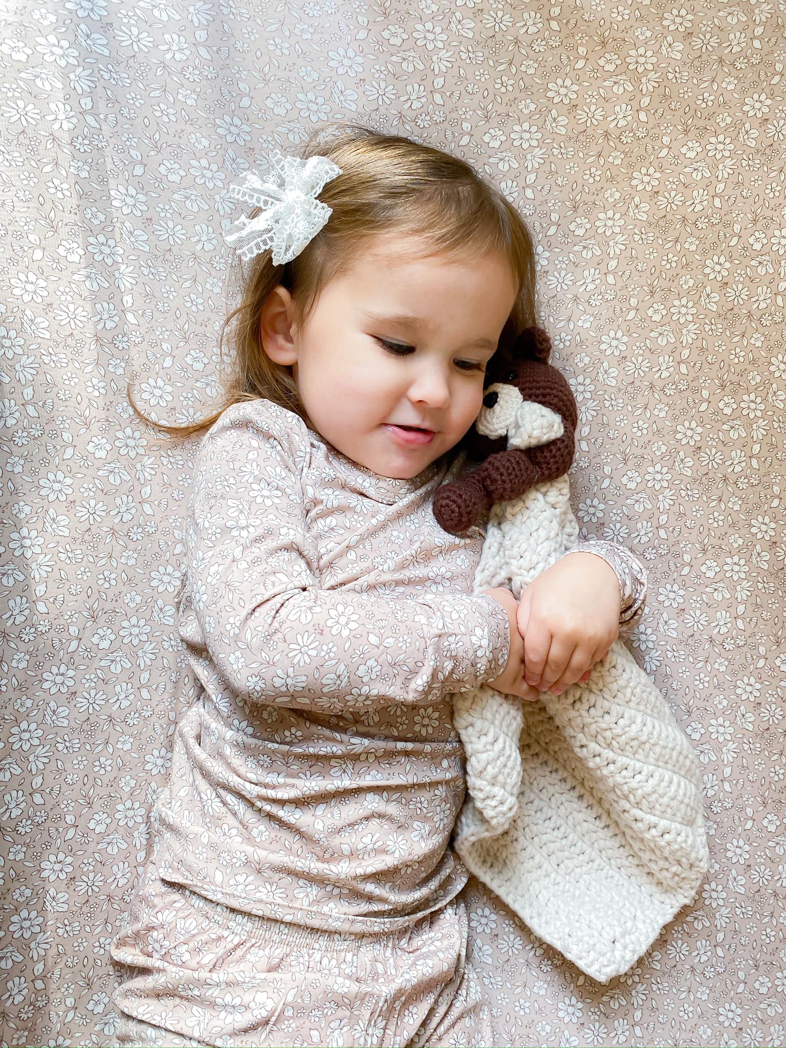 Dainty Ditsy Bamboo Crib Sheet by Little Joy Co., product view 4