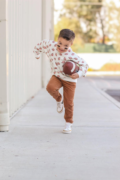 Football Print Crewneck Sweatshirt by Little Joy Co., product view 6