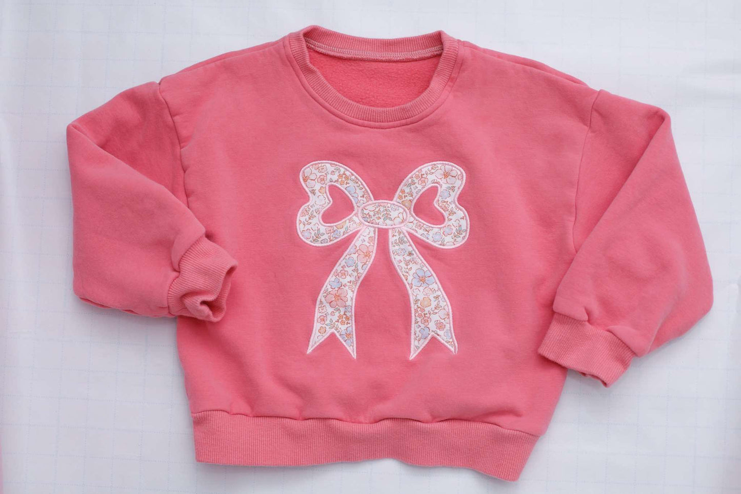 Applique Floral Bow Crewneck Sweatshirt by Little Joy Co., product view 11