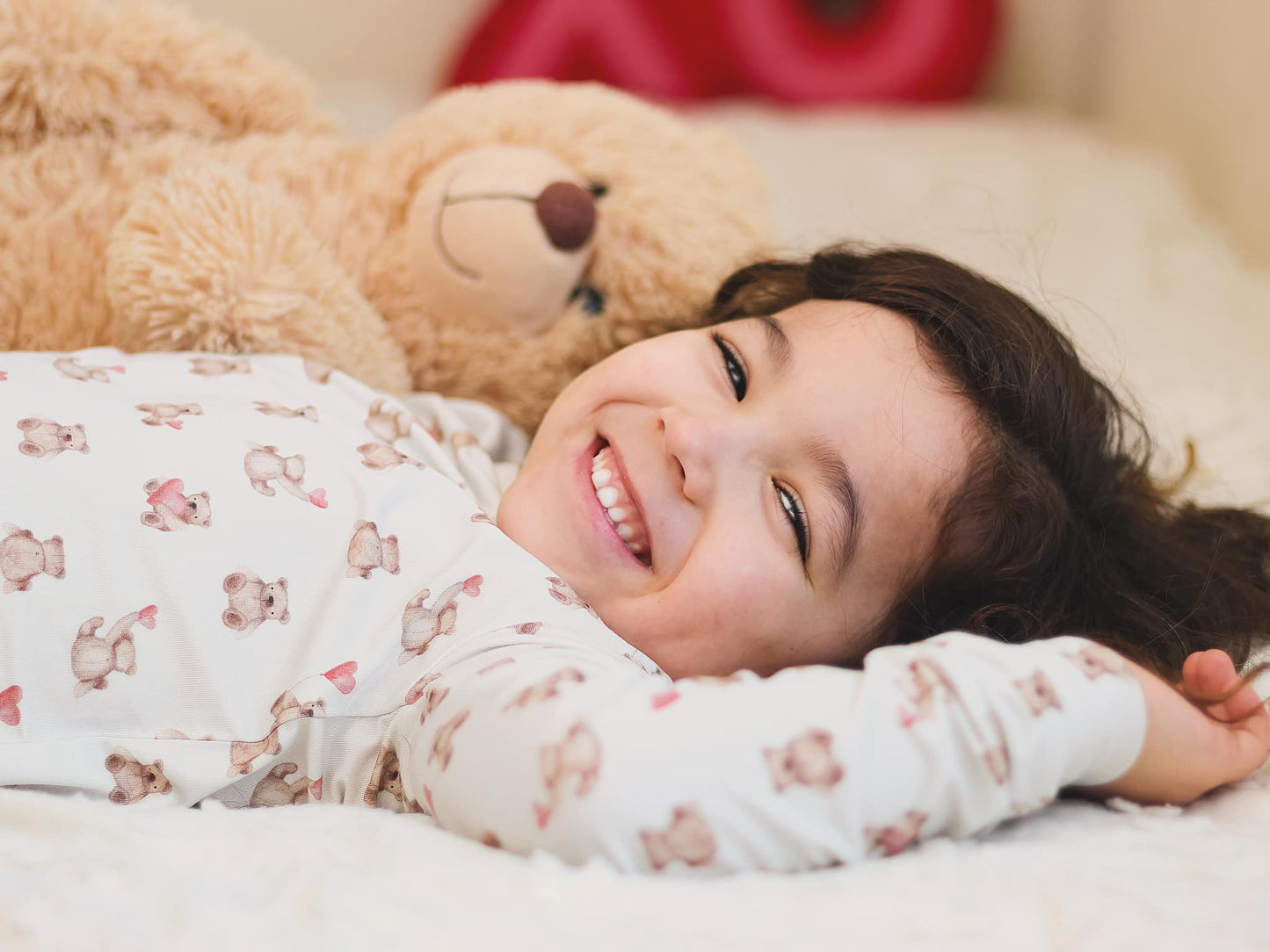 Valentines Teddy Bear 2pc Bamboo Pajamas by Little Joy Co., product view 7