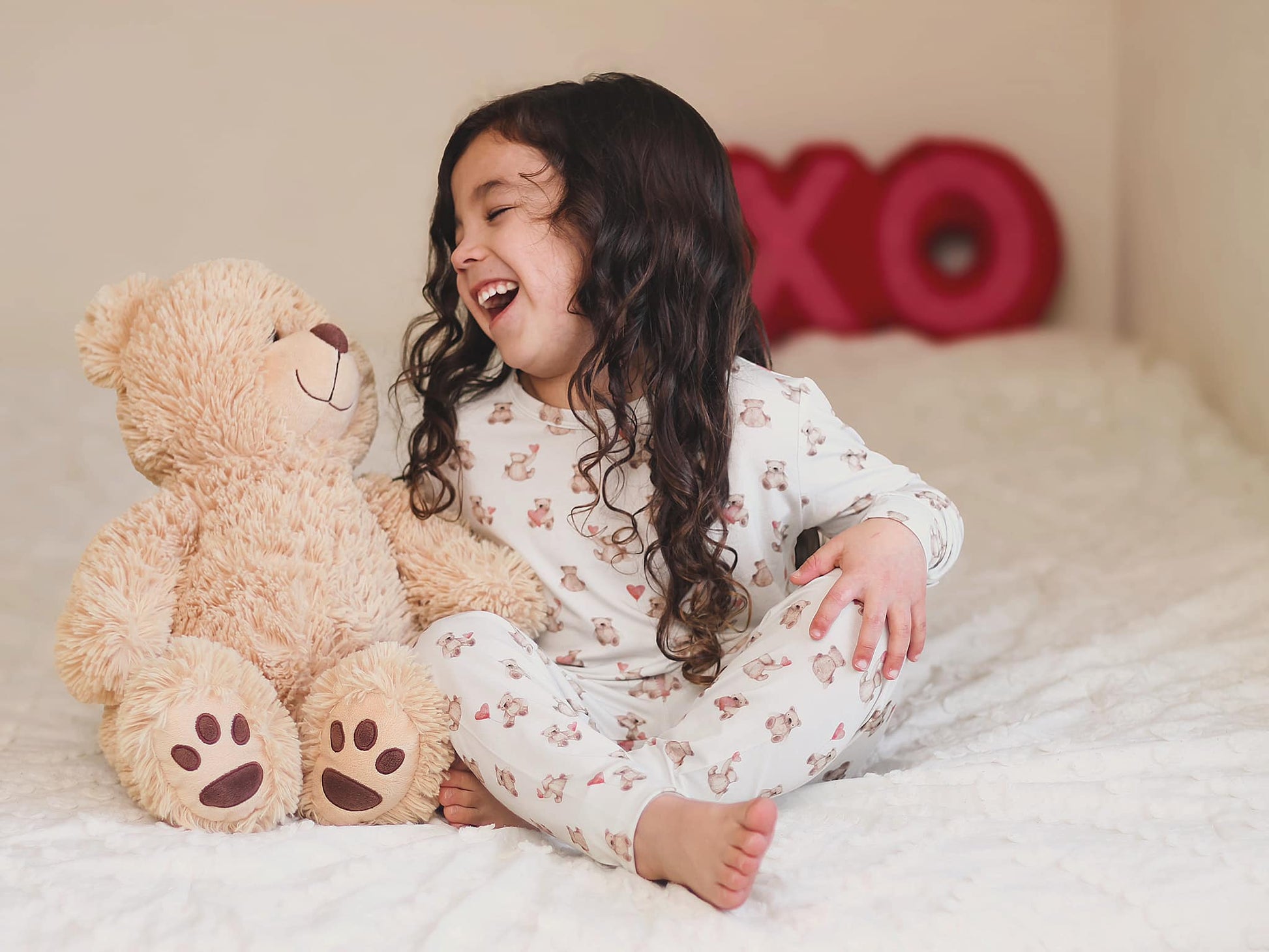 Valentines Teddy Bear 2pc Bamboo Pajamas by Little Joy Co., product view 10