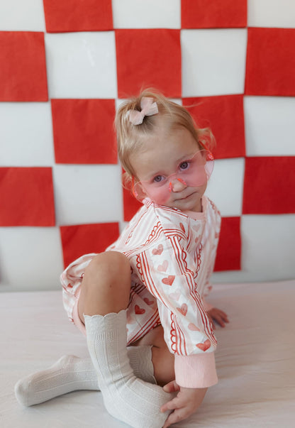 Laced with Love Sweatshirt Romper by Little Joy Co., product view 8