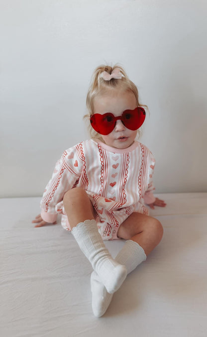 Laced with Love Sweatshirt Romper by Little Joy Co., product view 7