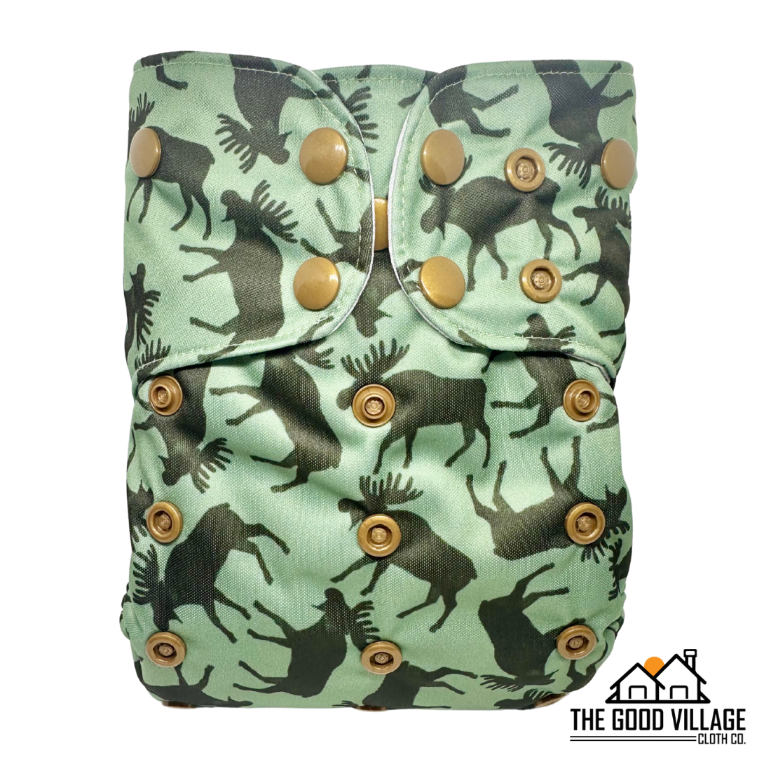 One Size Pocket Diaper | Mooses by The Good Village Cloth Co.