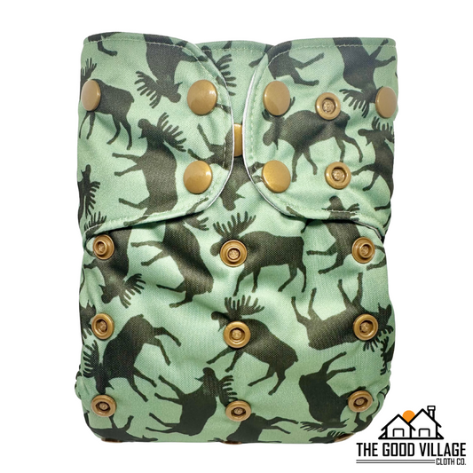 One Size Pocket Diaper | Mooses by The Good Village Cloth Co.
