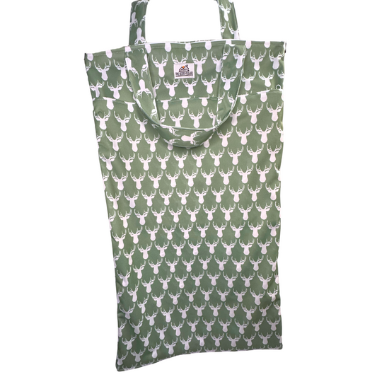 Large Hanging Wetbag | Antlers by The Good Village Cloth Co., product view 2