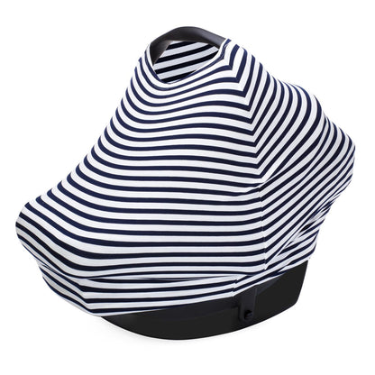 Multi-use Cover, White/Navy Stripes by Parker Baby Co.