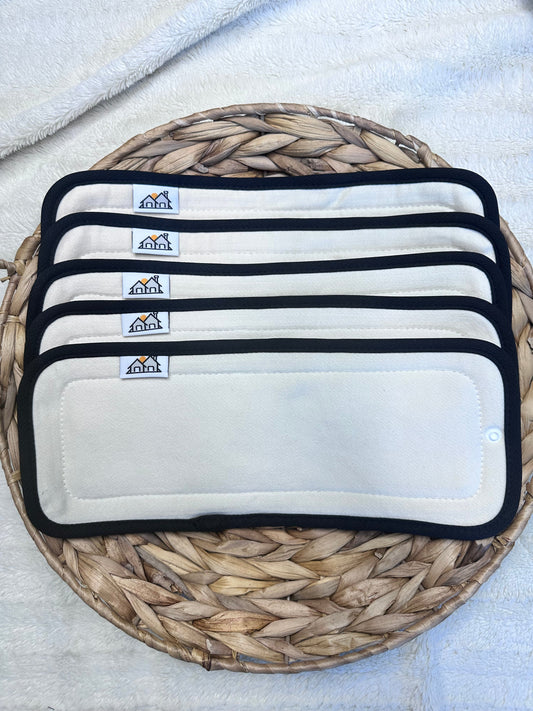 5 Pack | 4 Layer Diaper Inserts | Hemp Cotton by The Good Village Cloth Co.
