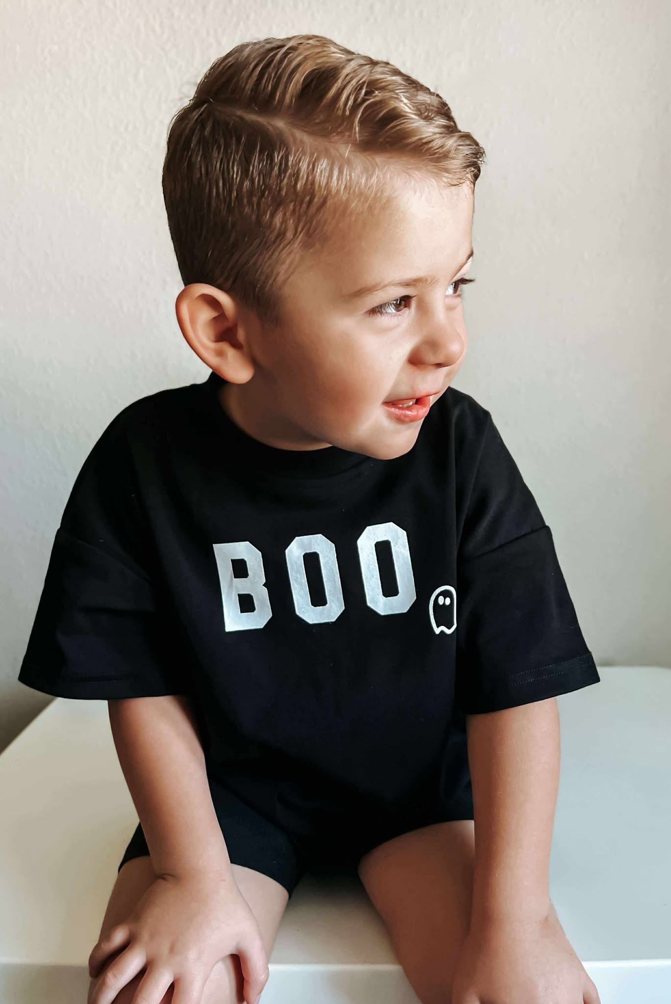 BOO Ghost Oversized Tee or T-Shirt Romper by Little Joy Co., product view 4