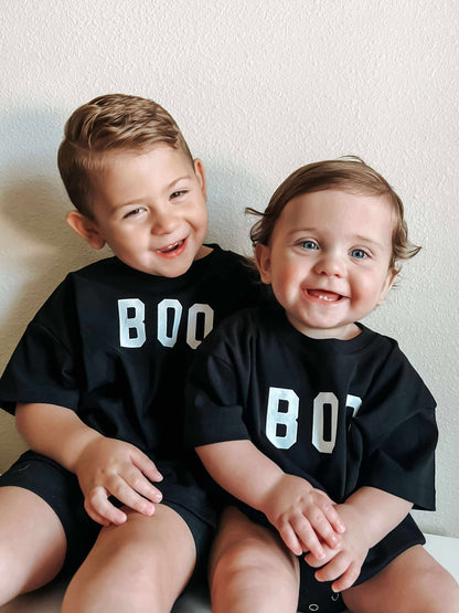 BOO Ghost Oversized Tee or T-Shirt Romper by Little Joy Co.