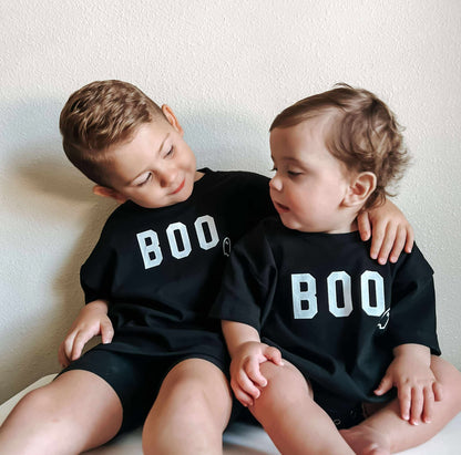 BOO Ghost Oversized Tee or T-Shirt Romper by Little Joy Co., product view 2