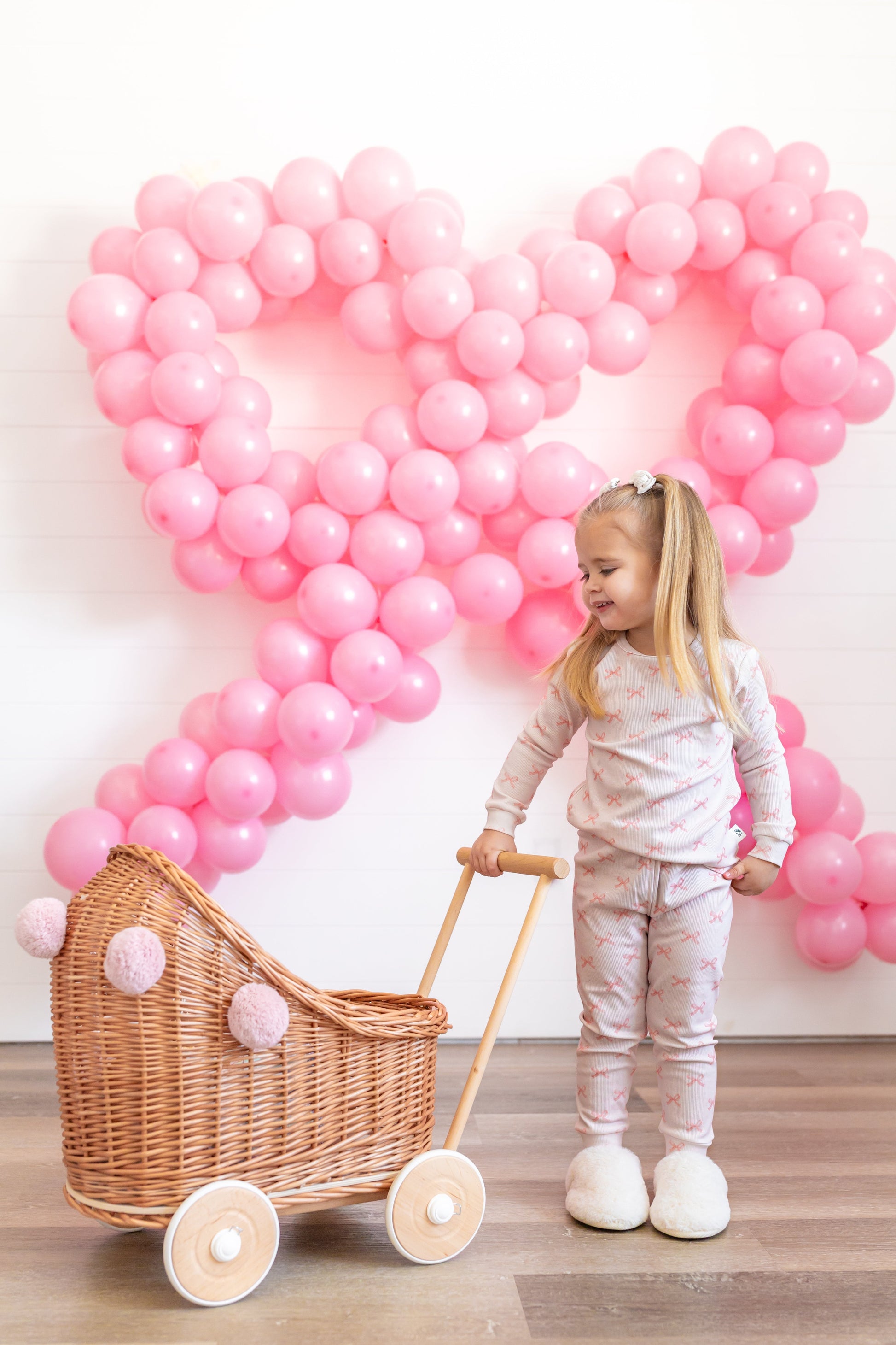 Blushing Bows 2pc Bamboo Pajamas by Little Joy Co.