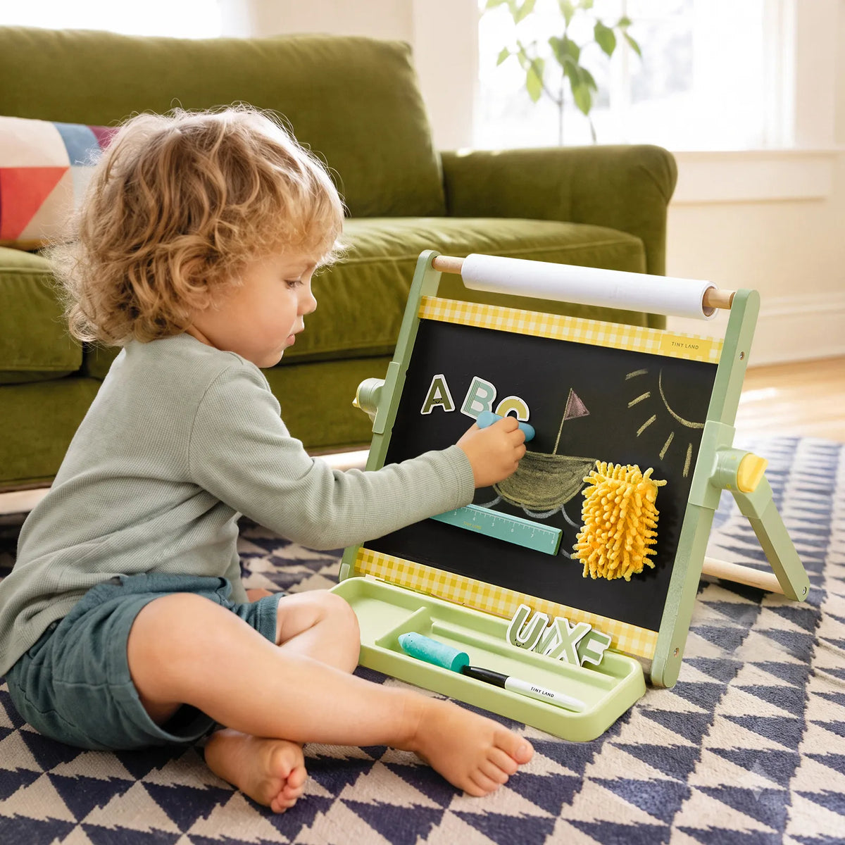 Tiny Land 3-in-1 Magnetic Tabletop Easel for Kids, Ages 3+