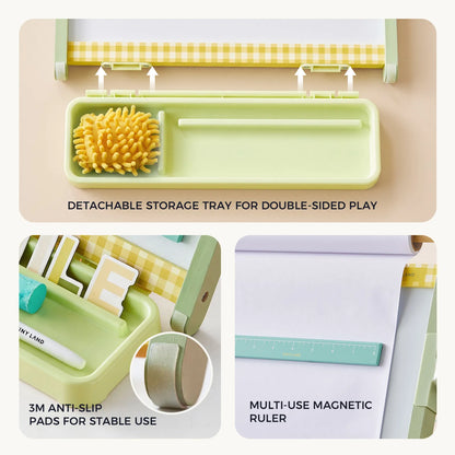 Tiny Land 3-in-1 Magnetic Tabletop Easel for Kids, Ages 3+