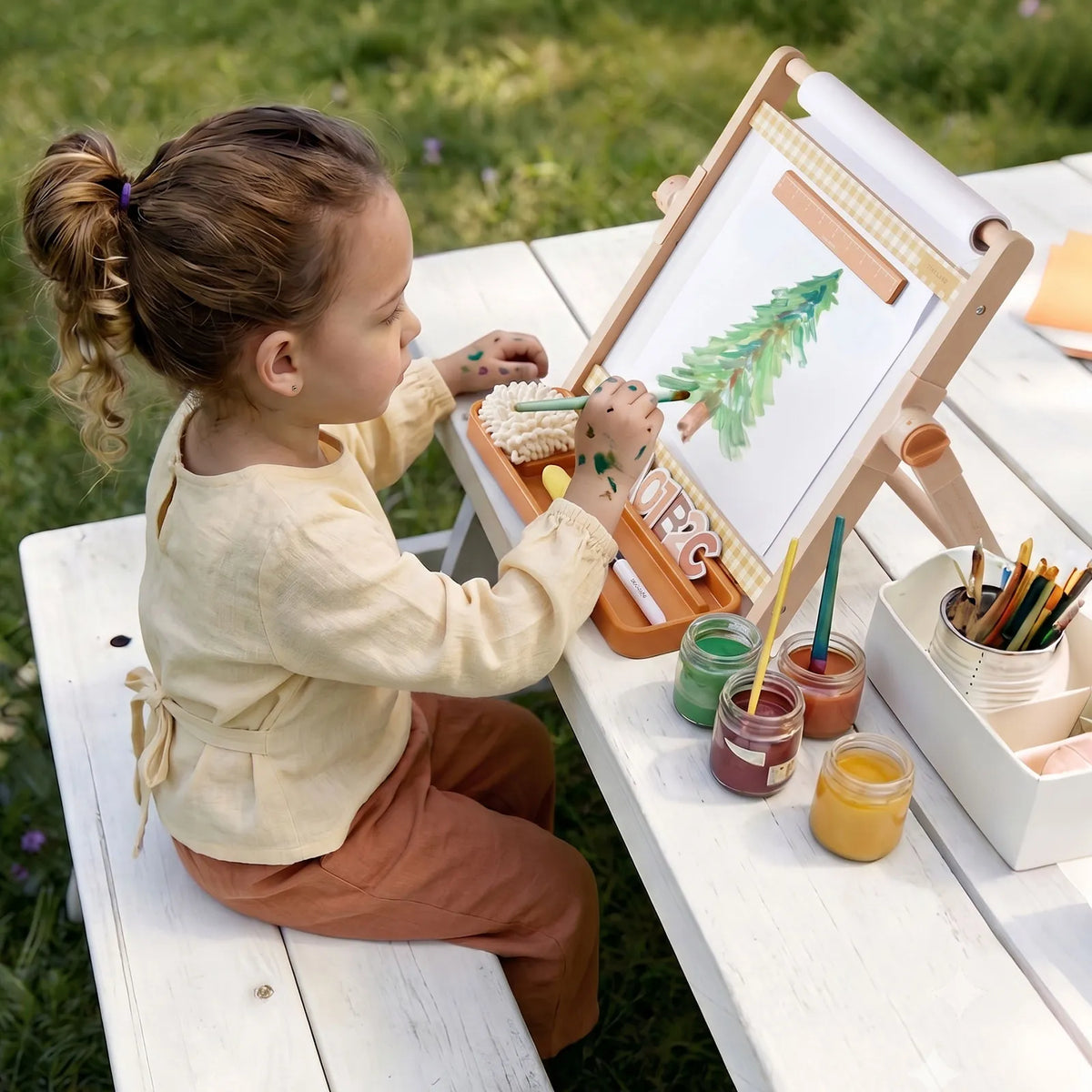 Tiny Land 3-in-1 Magnetic Tabletop Easel for Kids, Ages 3+