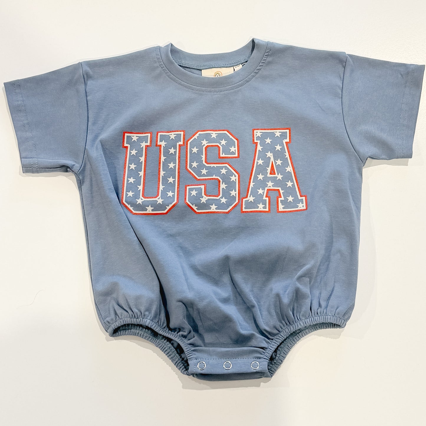 USA Stars T-Shirt Romper by Little Joy Co., product view 8