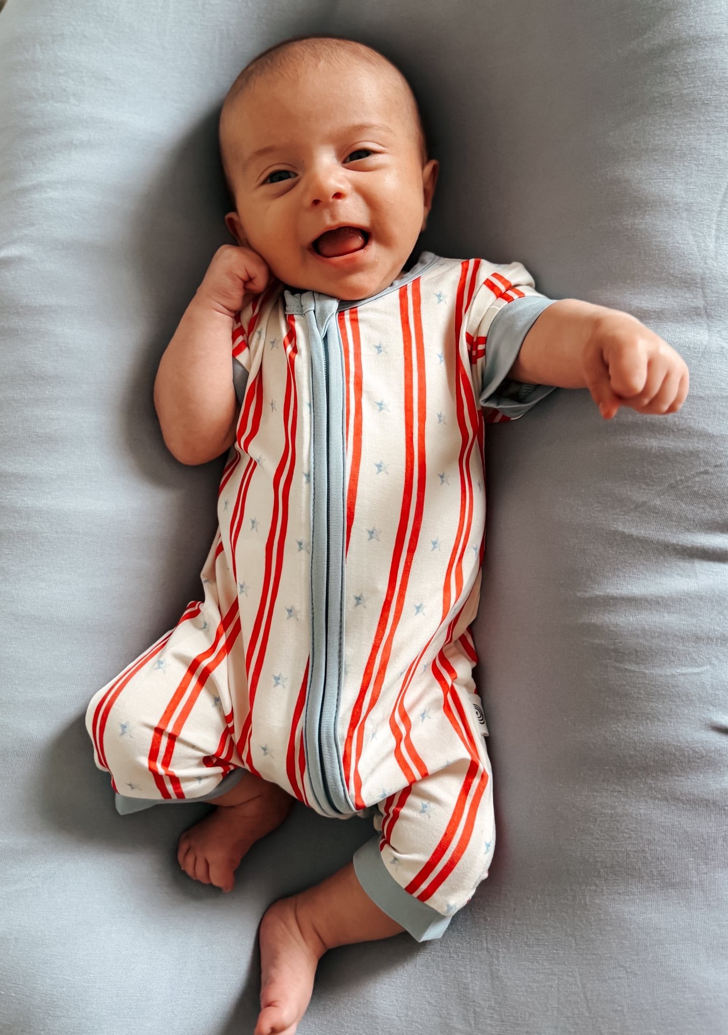 Stars & Stripes Bamboo Shorty Pajamas by Little Joy Co.