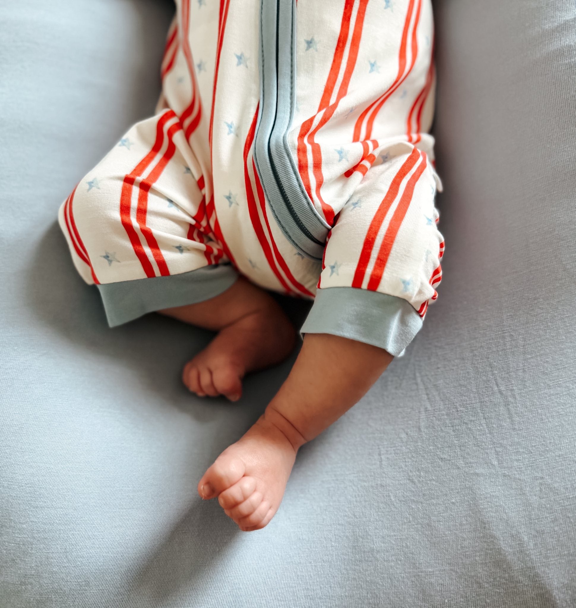 Stars & Stripes Bamboo Shorty Pajamas by Little Joy Co., product view 2