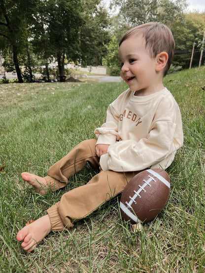 Gameday Crewneck Sweatshirt – Cream by Little Joy Co., product view 5