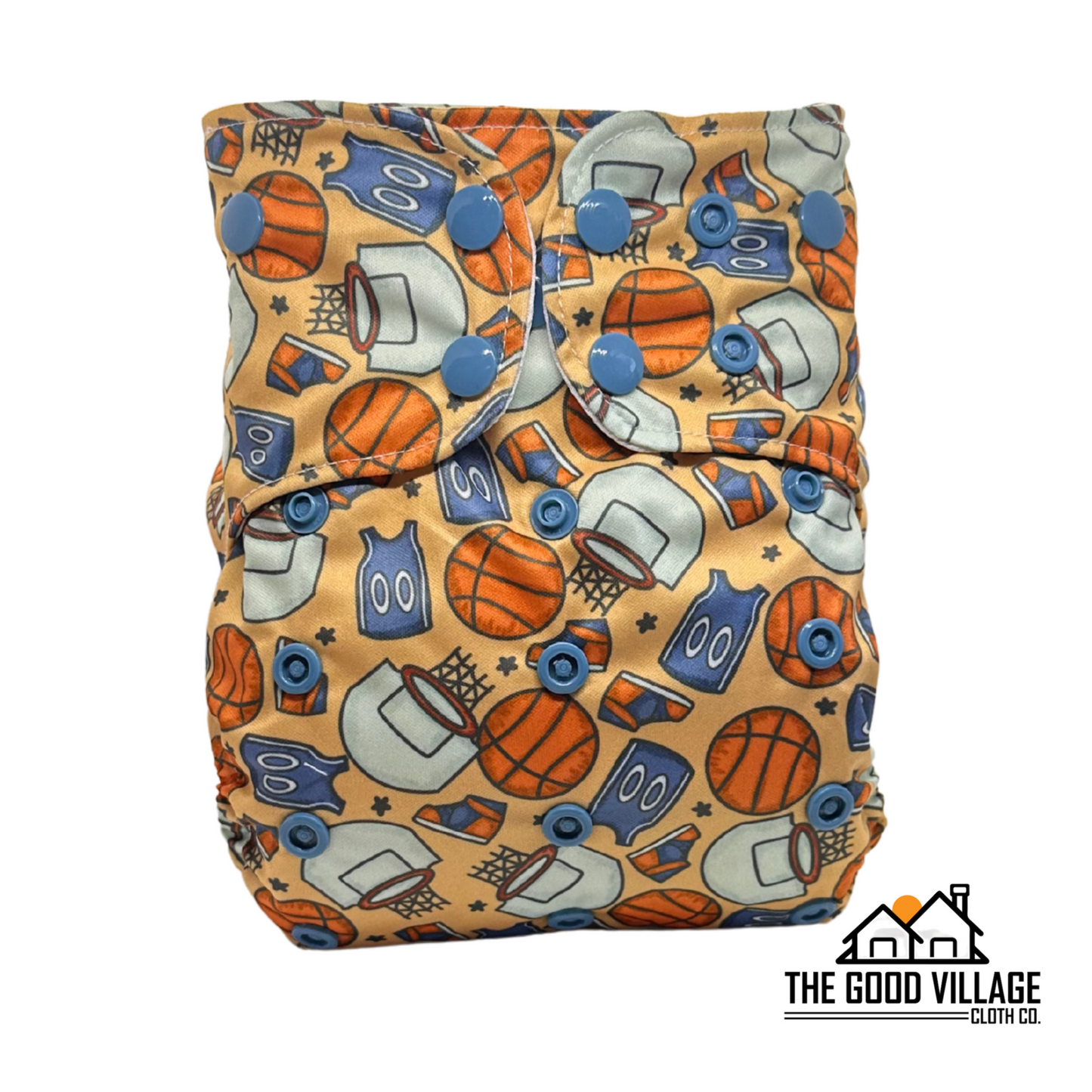 One Size Pocket Diaper - Slam Dunk by The Good Village Cloth Co.