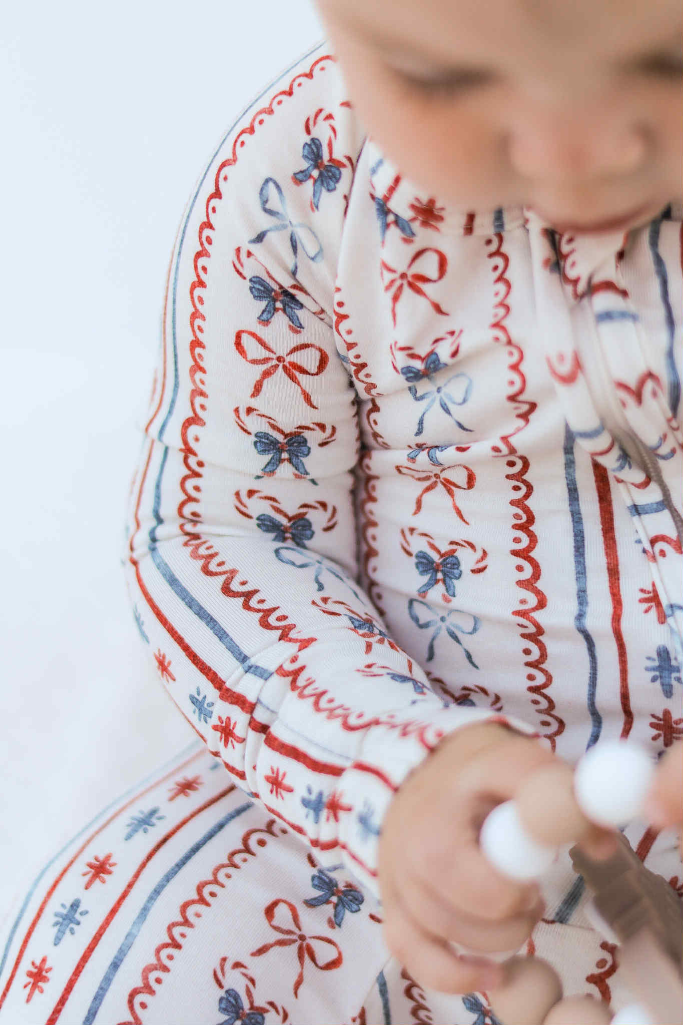 Candy Cane Lane Bamboo Christmas Pajamas - Zippy by Little Joy Co., product view 3
