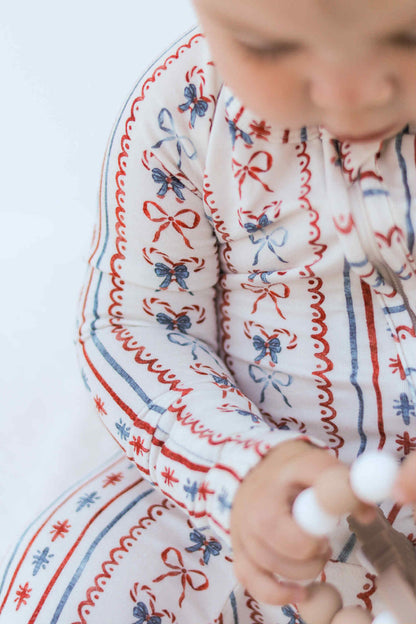Candy Cane Lane Bamboo Christmas Pajamas - Zippy by Little Joy Co., product view 3