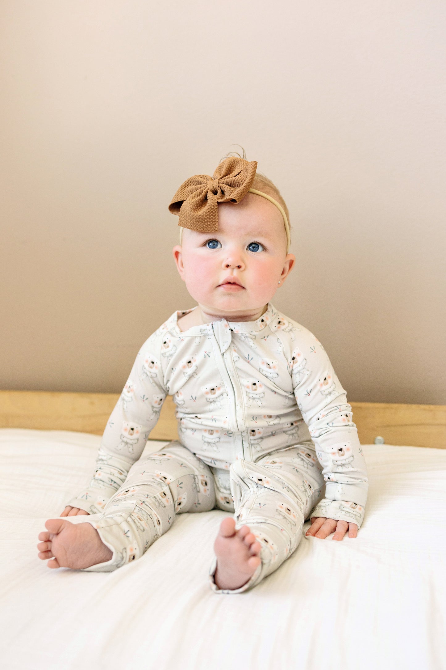Polar Bear Zippy Romper by Little Joy Co., product view 3